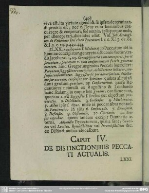 Caput IV. De Distinctionibus Peccati Actualis