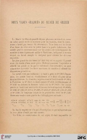 3.Ser. 8.1897: Deux vases gradués du musée de Ghizeh
