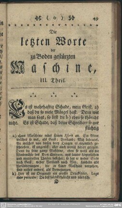 Die letzten Worte der zu Boden gestürzten Maschine, III. Theil