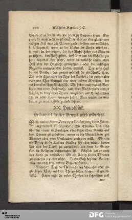 XX. Hauptstück. Bellarmins dritter Beweis wird widerlegt.