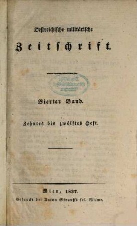 Oestreichische militärische Zeitschrift. 1837, 10/12
