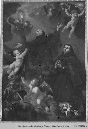 Stigmatisation des Heiligen Franziskus von Assisi und ein Franziskanermönch