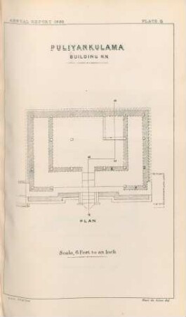 Plate G. Puliyankulama. Building N.N. Plan