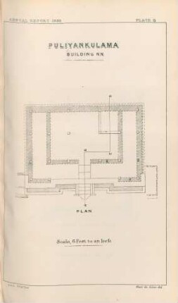 Plate G. Puliyankulama. Building N.N. Plan