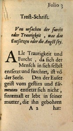 Trost-Schrift, von vier Complexionen : daß ist: Unterweisung in Zeit der Anfechtung ...