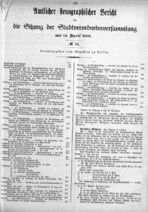 No. 14, 14. April 1910