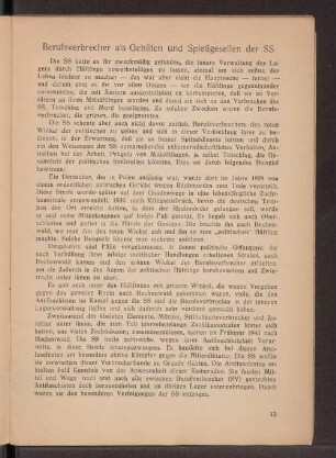 Berufsverbrecher als Gehilfen und Spießgesellen der SS