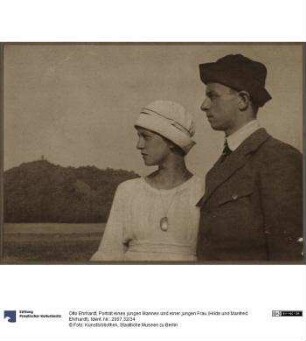Porträt eines jungen Mannes und einer jungen Frau (Hilde und Manfred Ehrhardt)