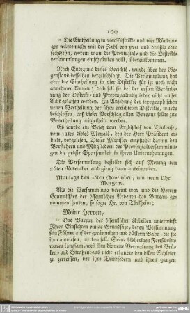 Montags den 26ten November, um neun Uhr Morgens