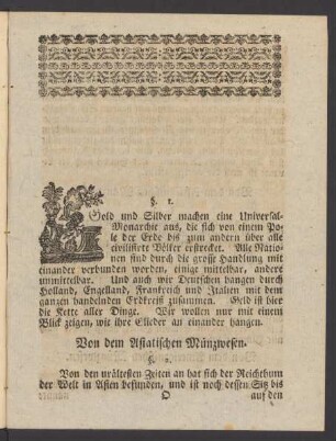 Von dem Asiatischen Münzwesen. §. 2.
