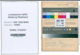 Entnazifizierung Friedrich Gettke , geb. 07.06.1905 (Angestellter)