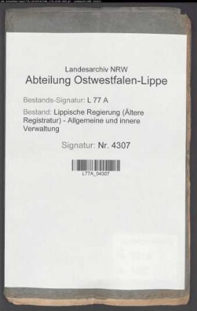 Aufhebung des Leibeigentums im Amt Detmold, Vogtei Detmold und Falkenberg