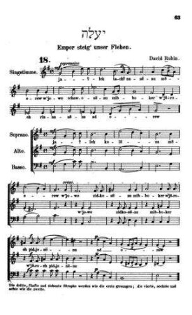 Yaʻaleh : [Hymne für den Abend des Versöhnungstages für Solo und Chor] / David Rubin