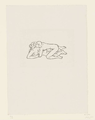 Kuss, aus: Ovid, "Kunst des Liebens", Lausanne 1935, S. 96