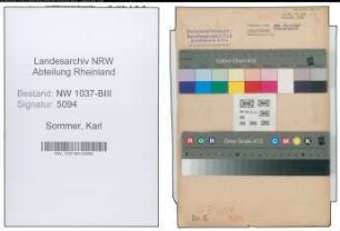 Entnazifizierung Karl Sommer , geb. 27.07.1898 (Haendler)