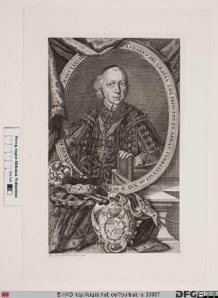 Bildnis Caspar (Frhr. v. Böselager), 1737-58 Fürstabt von Corvey