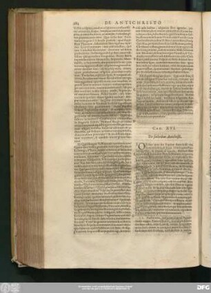Cap. XVI. De sceleribus Antichristi.