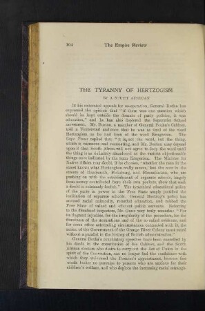 The Tyranny of Hertzogism