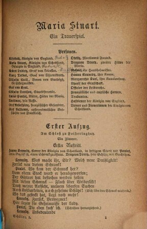 Schillers sämmtliche Werke : in 12 Bänden. 5, Maria Stuart. Die Jungfrau von Orleans. Die Braut von Messina