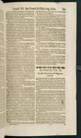 217-254, Disputatio III. - Disputatio VI.