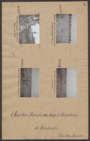 Feindliche Artillerie gegenüber Nossocourt