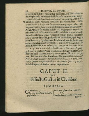 Caput II. De Effectu Gustus in Civilibus.