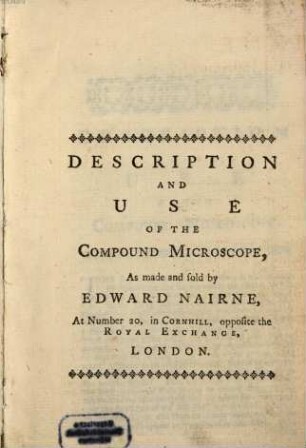 Description and use of the compound microscope