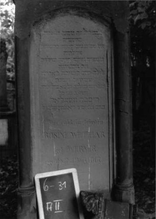 Grabstein A II/6/31 (Detailaufnahme)