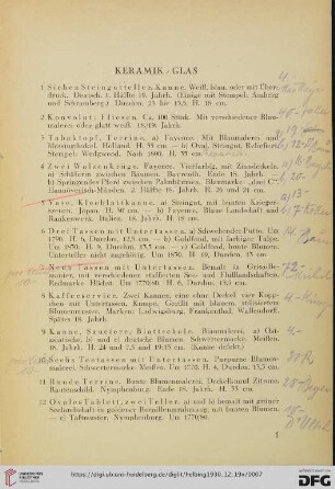 Keramik/Glas (Nr. 1-21)