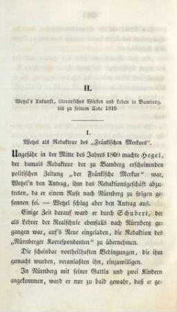 1. Wetzel als Redakteur des "Fränkischen Merkurs"