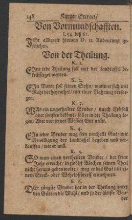 Von Vormundschafften.
