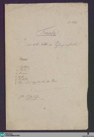 Die Schweizerfamilie. Excerpts - Don Mus.Ms. 2020 : V (6), Coro; GraW Ia.9