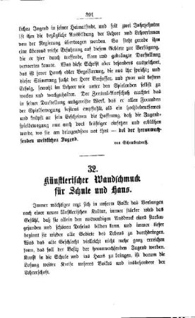 Künstlerischer Wandschmuck für Schule und Haus