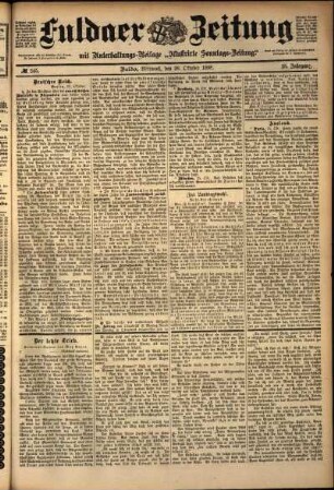 Ausgabe vom Mittwoch, den 26. Oktober 1898.