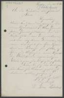Brief von Hermann Rohrbeck an Unbekannt