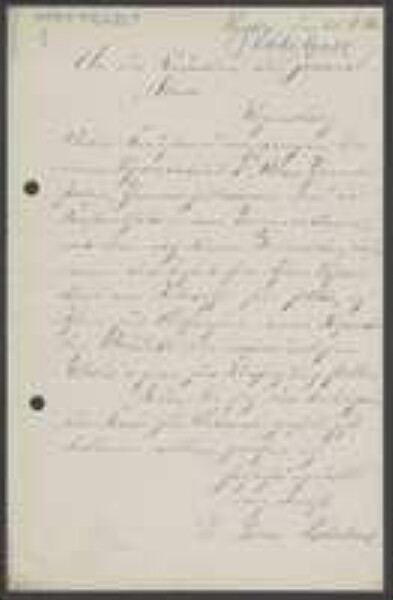 Brief von Hermann Rohrbeck an Unbekannt