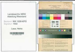 Entnazifizierung Heinz Laus , geb. 17.03.1911 (Weber)