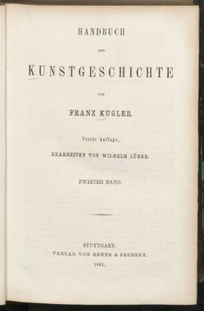 Bd. 2: Handbuch der Kunstgeschichte