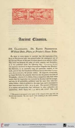 [216. Claudianus - 221. Cornelius Gallus]