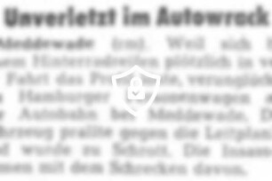 Unverletzt im Autowrack