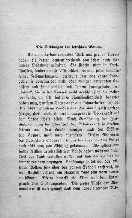 Die Siedlungen des lettischen Volkes.
