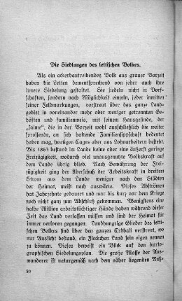 Die Siedlungen des lettischen Volkes.