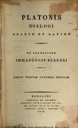 Platonis Dialogi Graece et Latine, 3,3