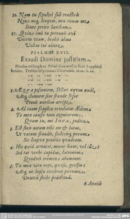 Psalmus XVII. Exaudi Domine justitiam