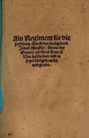 Ain kurtz Regiment für die Pestilenz