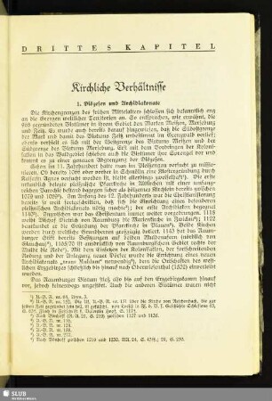 Drittes Kapitel: Kirchliche Verhältnisse