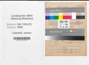 Entnazifizierung Johann Lehnhoff, geb. 01.03.1892 (Bahnamtmann)