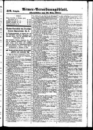 419.Ausgabe. Freitag, 26. März 1915