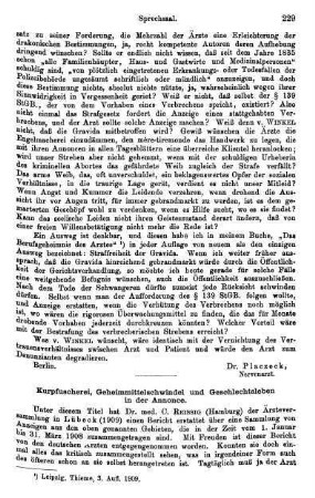 229-234, Kurpfuscherei, Geheimmittelschwindel und Geschlechtsleben in der Annonce