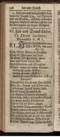 VI. Lob und Danck-Lieder.